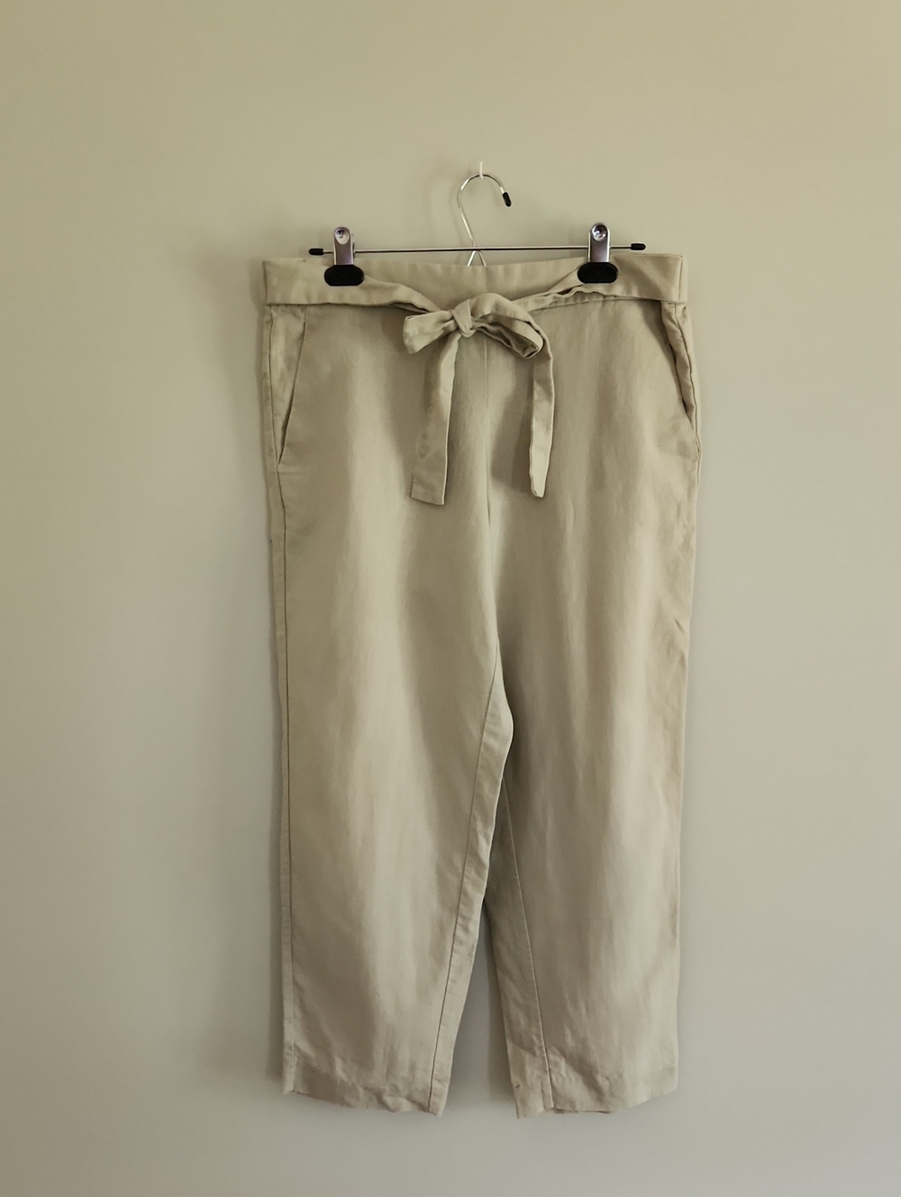 Women's J CREW Classic Tie-Waist Pants in Light Beige